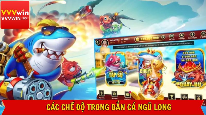 Bắn Cá Ngũ Long - Trò Chơi Đổi Thưởng Tại Vvvwin Thú Vị 4 Những chế độ chơi bắn cá Ngũ long thú vị