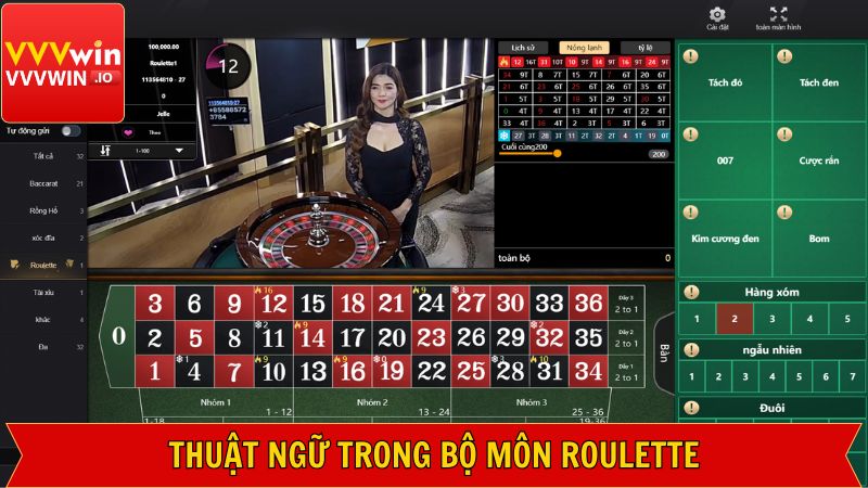 Roulette – Siêu Phẩm Casino Vvvwin Không Thể Bỏ Qua 3 Thuật ngữ thường gặp trong game Roulette